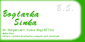 boglarka sinka business card